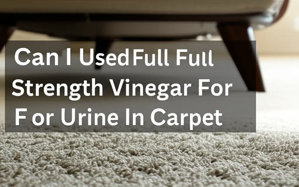 Can I Used Full Strength Vinegar For Urine In Carpet