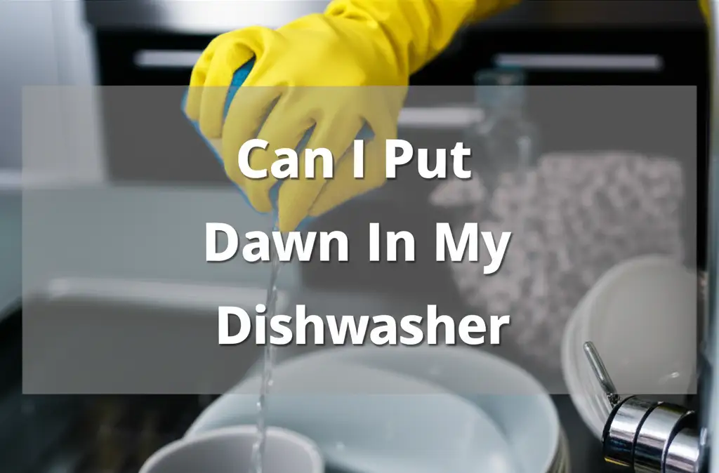 Can I Put Dawn In My Dishwasher
