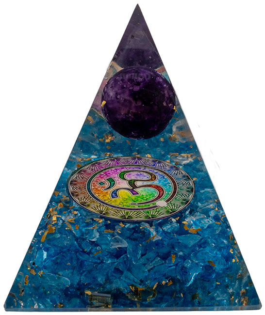 Ocean Blue Triangle Pyramid