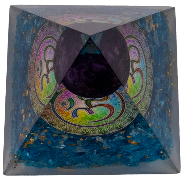 Ocean Blue Triangle Pyramid