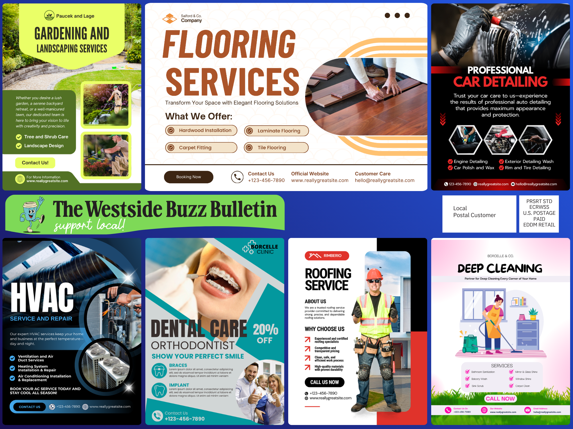 The Westside Buzz Bulletin — Support Local direct mail flyer