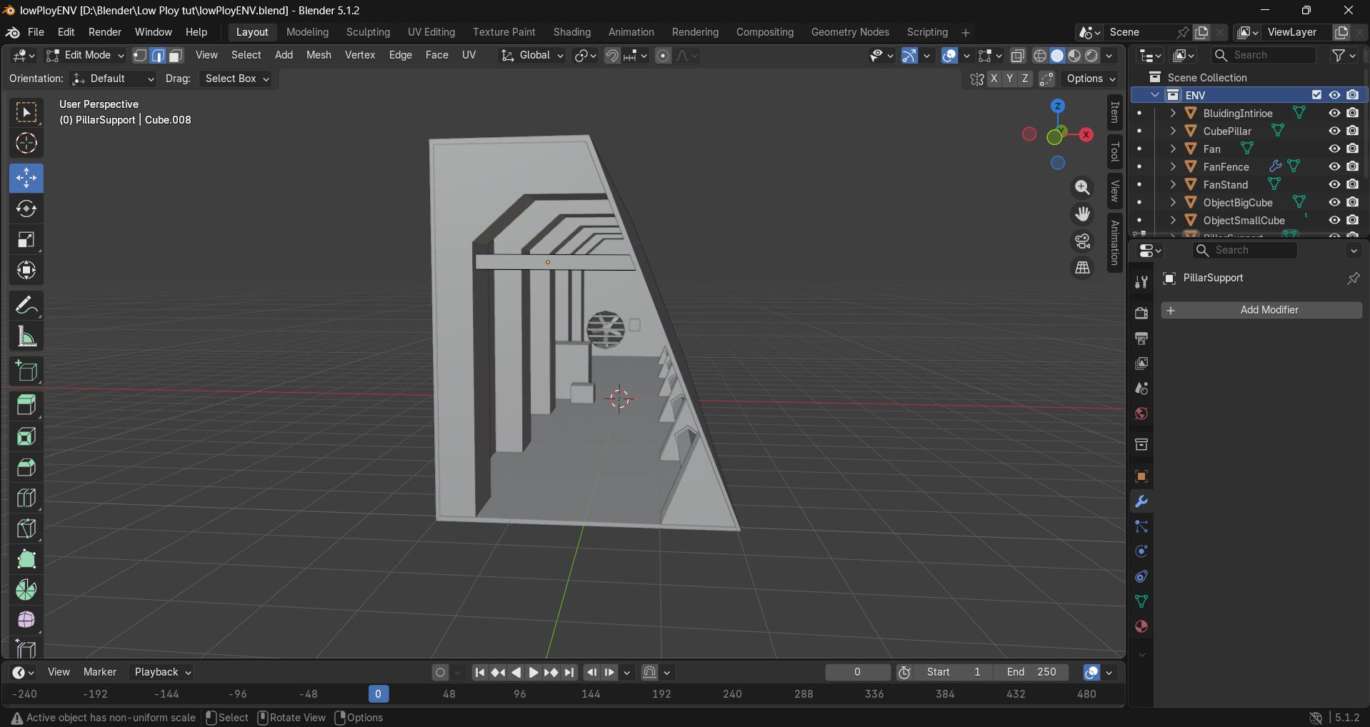Low Poly 3D Scene Modeling Preview 2