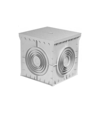 პლასტმასის ჭა დახურული 30*30*30 4ნი გამსვლელით  AKIS