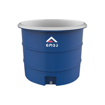 2000 ლ ორშრიანი ლურჯი-თეთრი ღია ავზი თავსახურით (ჩანი) NOVA