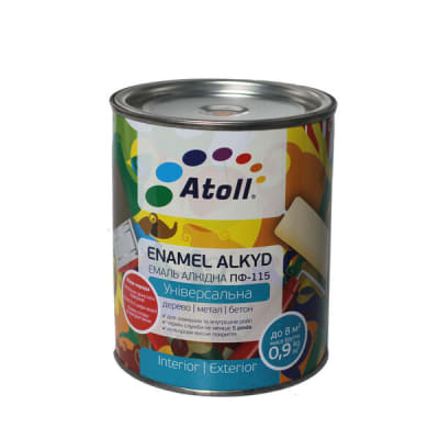 0.8კგ ემალის საღებავი ჩალისფერი ATOLL ПФ-115