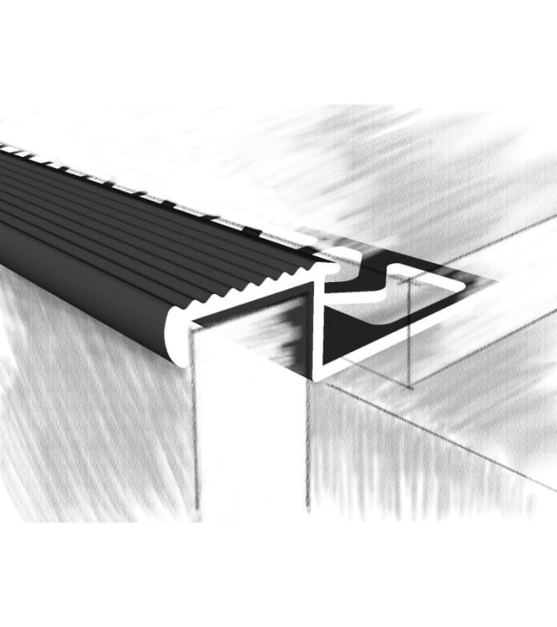 ალუმინის კუთხოვანა Z 14X10მმ #352-05М 2,70მ Черный მწარ. KTM