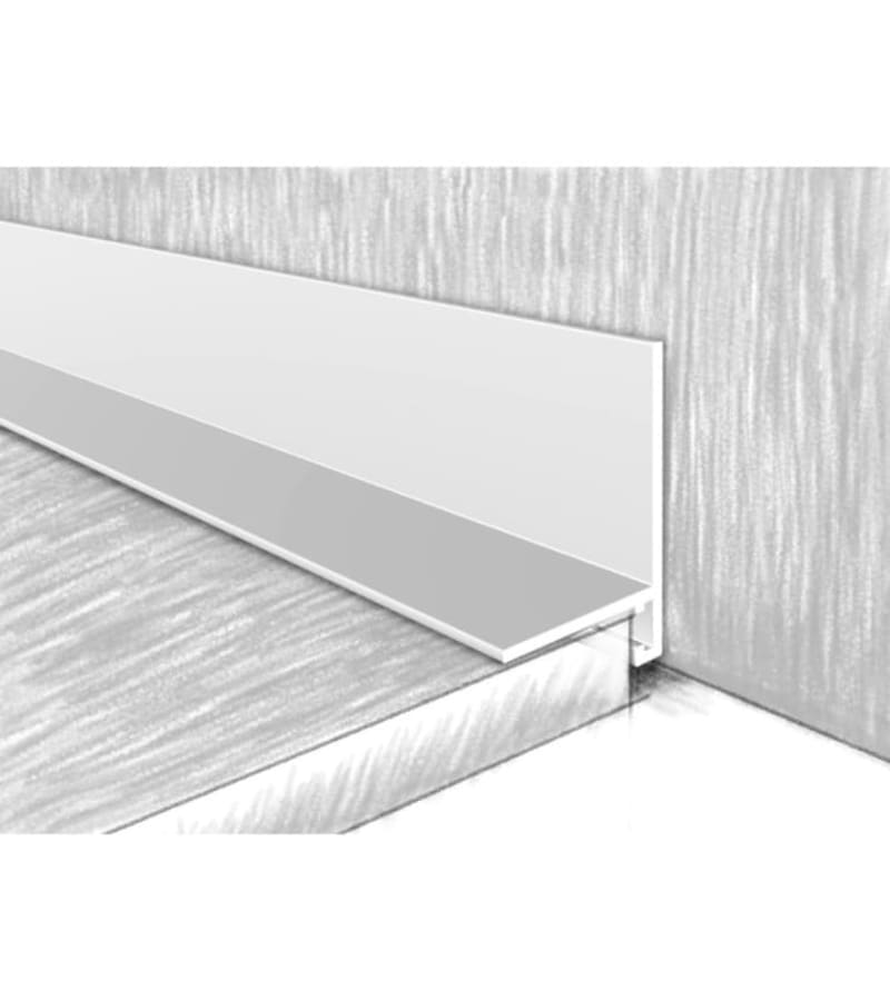 ალუმინის მიკროპლინტუსი 16-20მმ МС1620-013Е 2,4მ БЕЛЫЙ მწარ. KTM