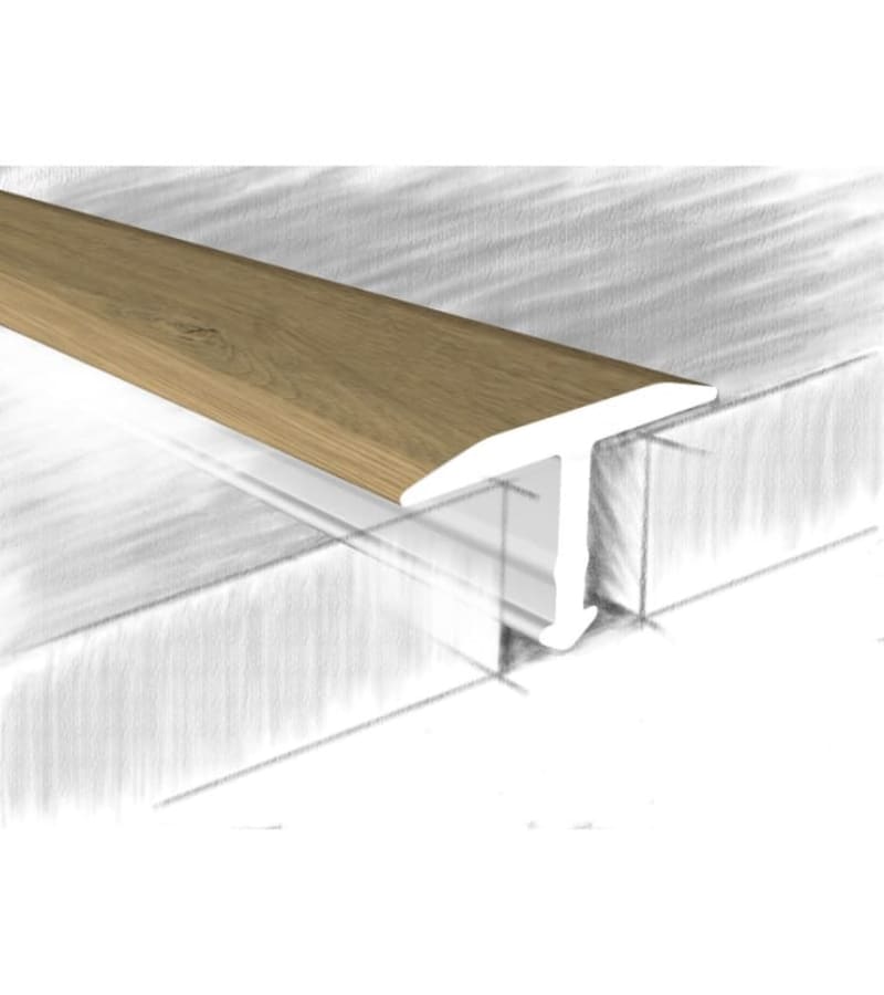 ალუმინის კუთხოვანა T 13X6მმ #324-415К 0,90მ Дуб Светлый მწარ. KTM