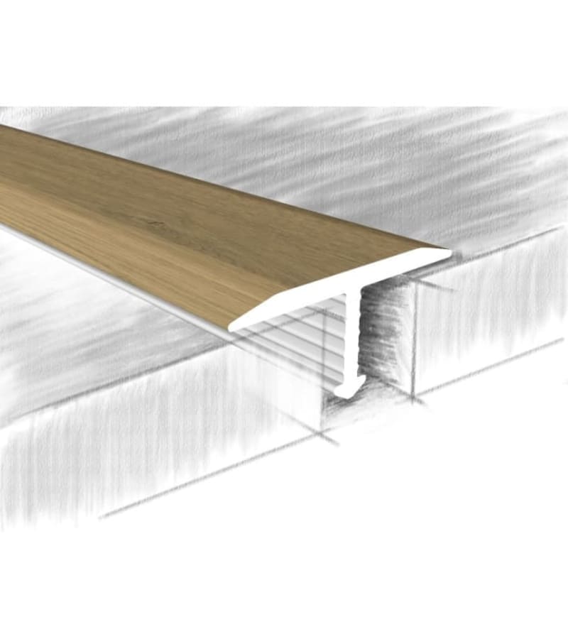 ალუმინის კუთხოვანა T 18X6,8მმ #318-618К 0,90მ Дуб Снежный მწარ. KTM