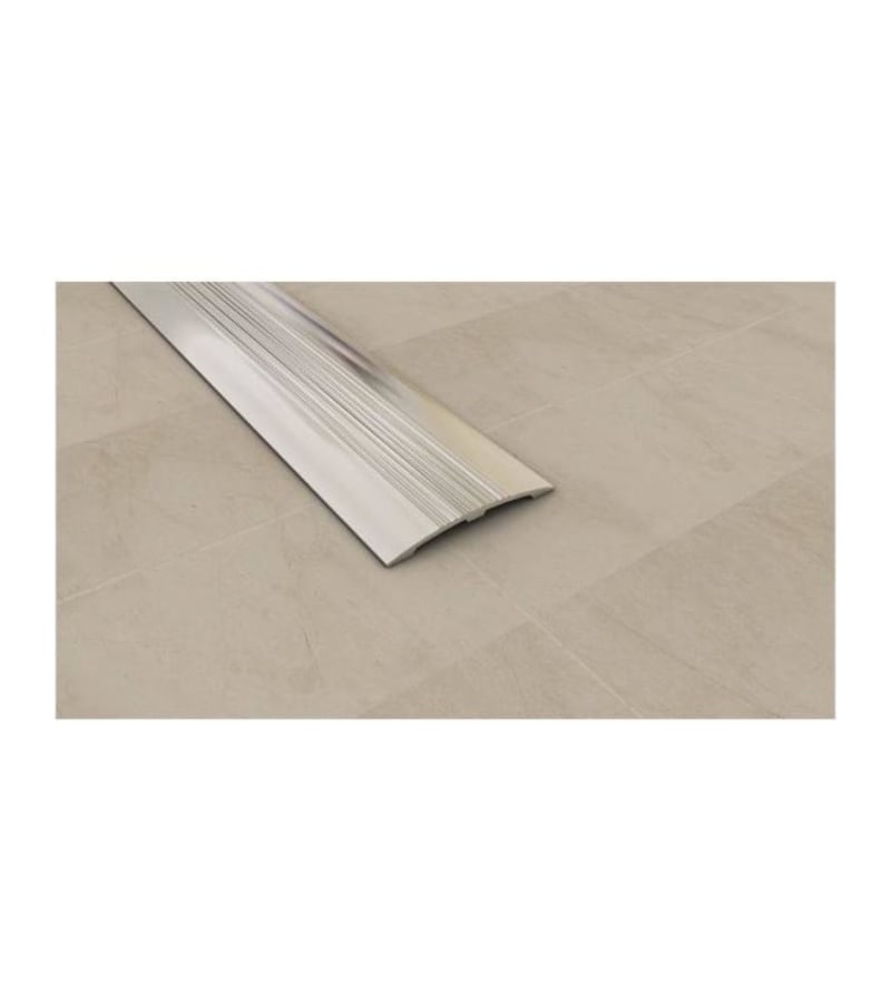 ლამინატის გადასაბმელი ალუმინის გოფრირებული 38მმ 2,7მ მატოვი თვითწებადი მწარ. PROPLAST