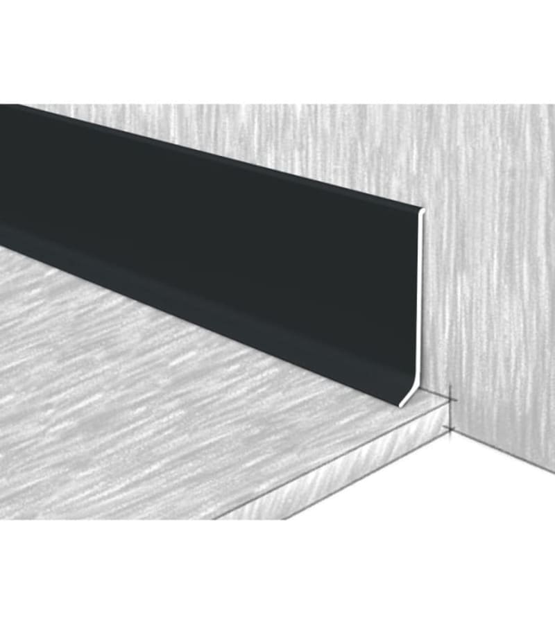 ალუმინის პლინტუსი 60მმ #ПТ80-311М 2,7მ ЧЕРНЫЙ СОФТ მწარ. KTM