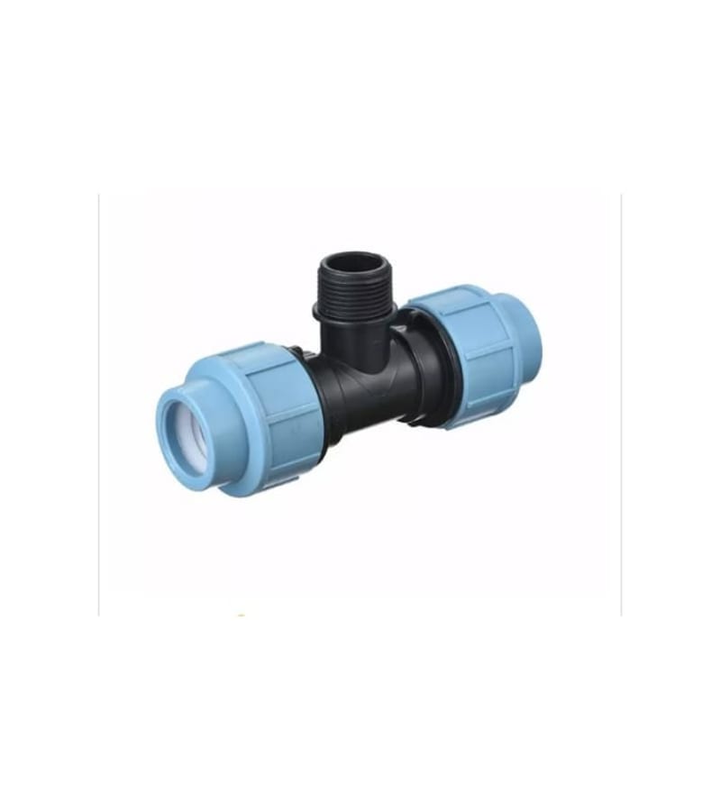 პოლიეთილენის სამკაპი Q-25*3/4 მმ გარე ხრახნით  MODUS