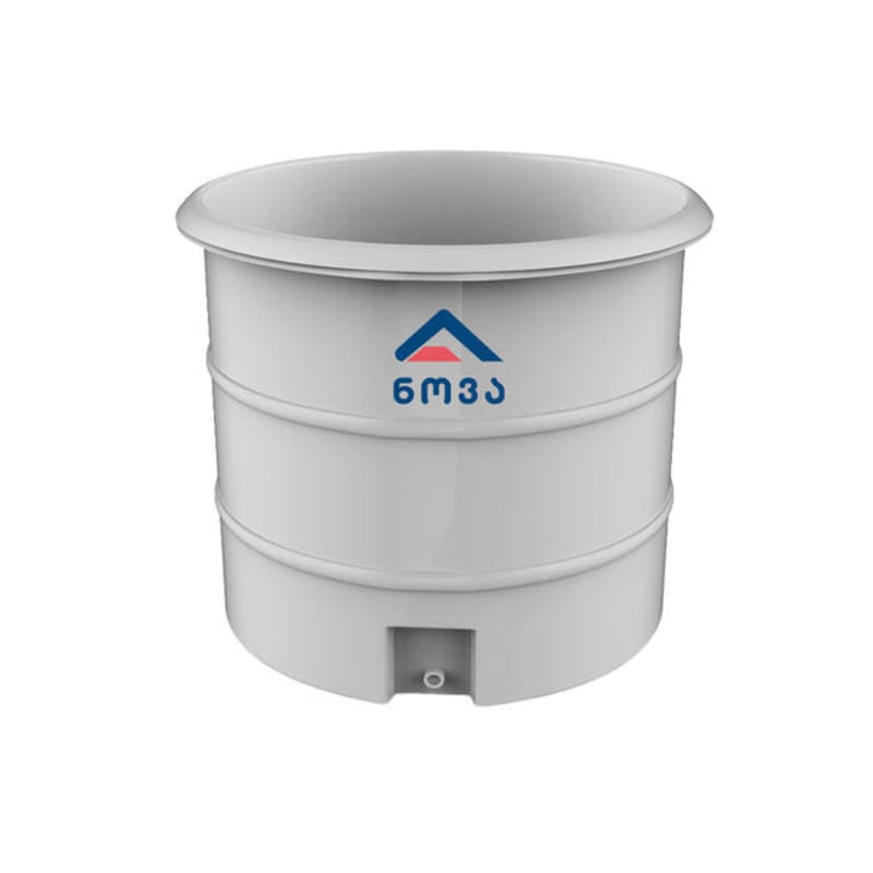 1000 ლ ერთშრიანი თეთრი ღია ავზი თავსახურით (ჩანი) NOVA