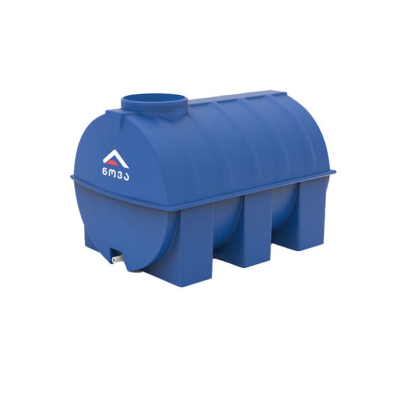 200 ლ ერთშრიანი ლურჯი-თეთრი ცილინდრულ-ჰორიზონტალური ავზი NOVA