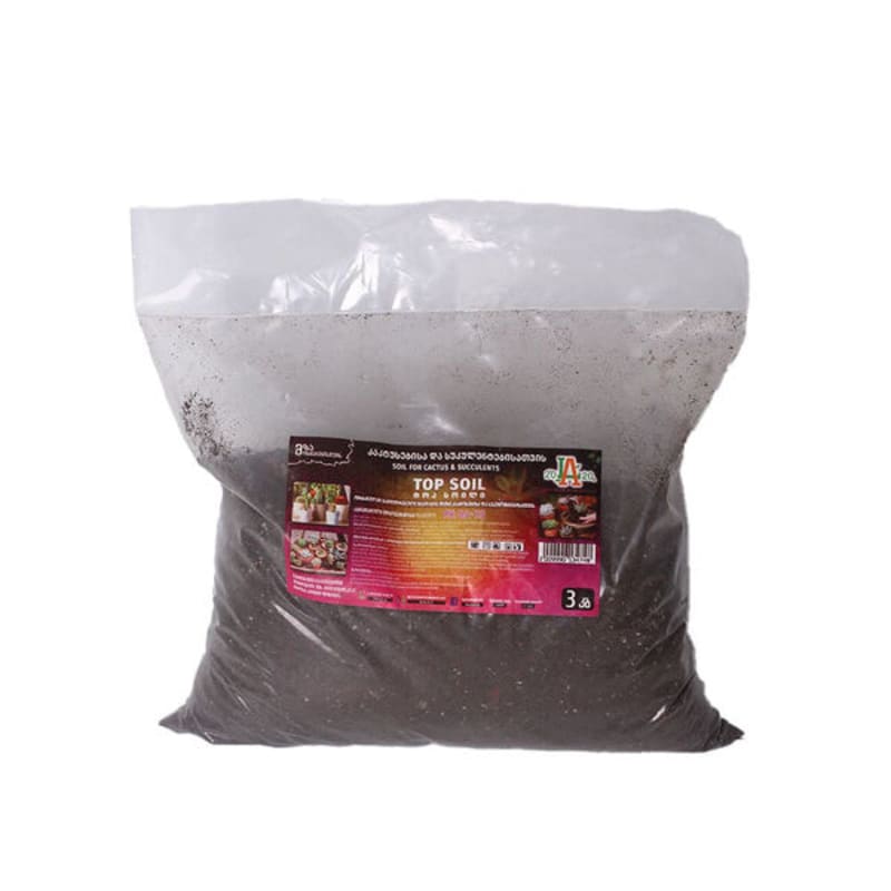 ნიადაგი კაქტუსებისა და სუკულენტებისთვის 3 ლიტრი