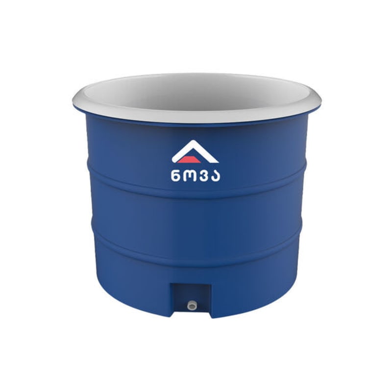 1500 ლ ორშრიანი ლურჯი-თეთრი ღია ავზი თავსახურით (ჩანი) NOVA