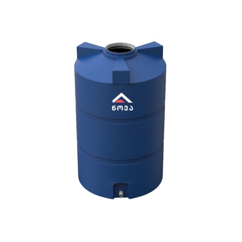 200 ლ ორშრიანი ლურჯი-თეთრი ცილინდრულ-ვერტიკალური ავზი NOVA