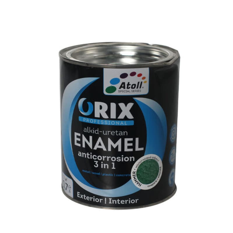 0.7კგ ანტიკოროზიული საღებავი ზურმუხტი ORIX HAMMER