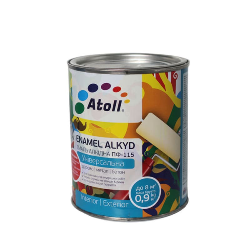 0.8კგ ემალის საღებავი მწვანე ATOLL ПФ-115