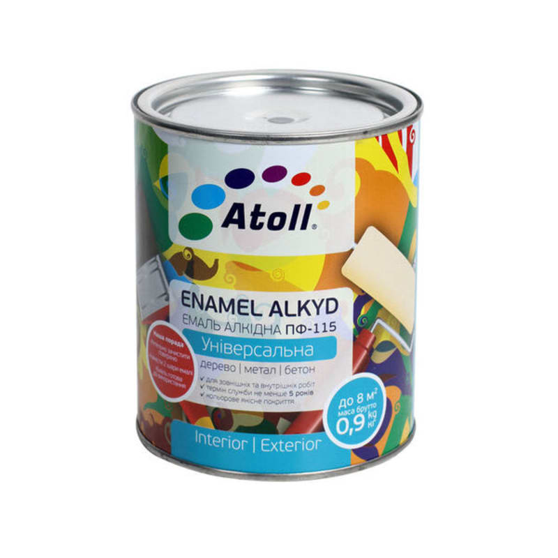 0.8კგ ემალის საღებავი ლურჯი ATOLL ПФ-115