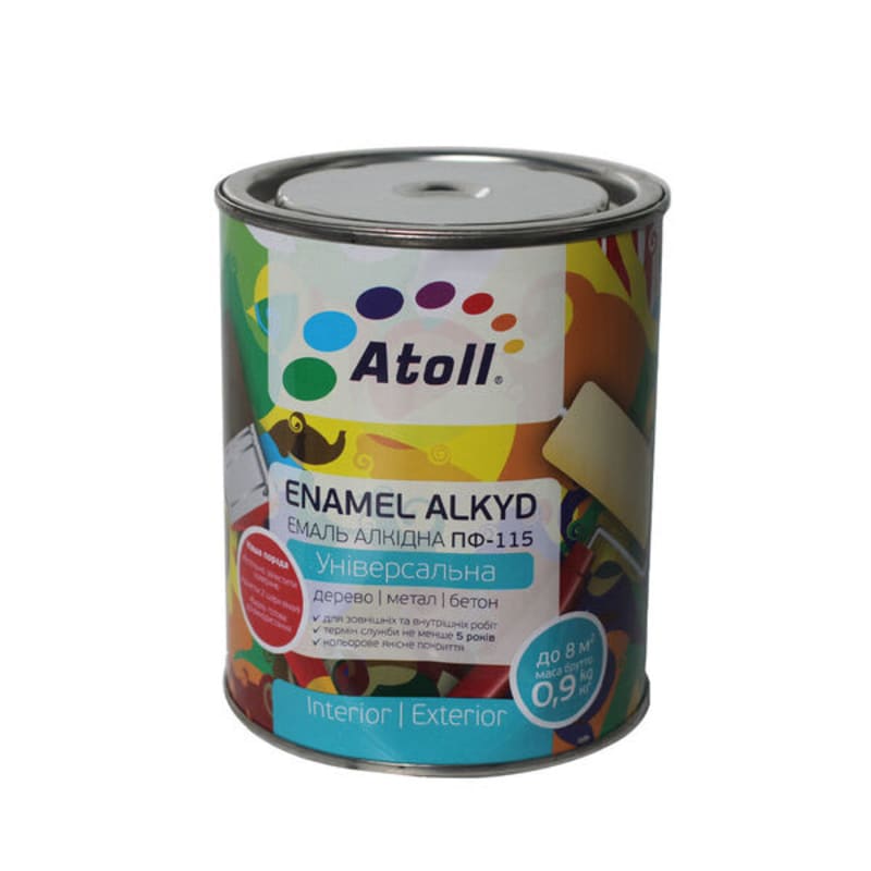 0.8კგ ემალის საღებავი ცისფერი ATOLL ПФ-115