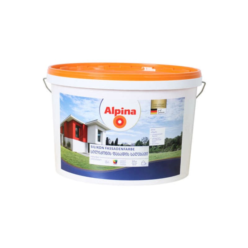 10ლ ფასადის სილიკონის საღებავი ALPINA ბ3