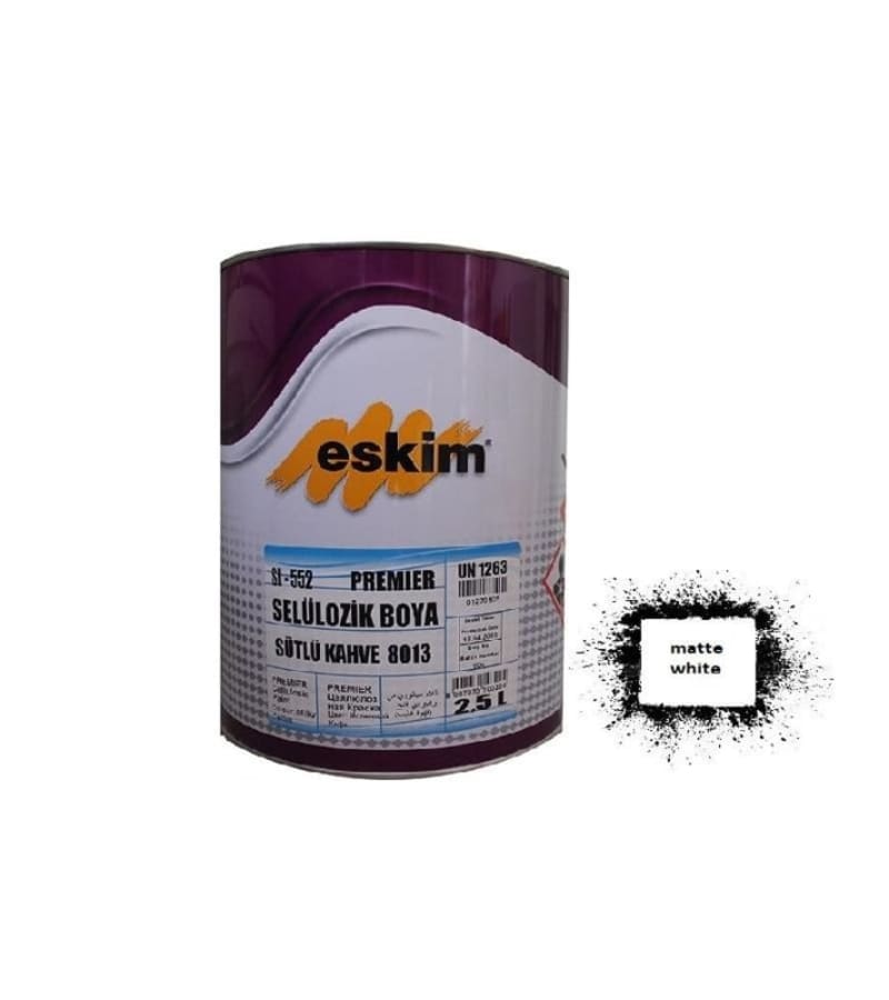 საღებავი Eskim Cellulozik Paint (9019) თეთრი მატი 2.5ლტ