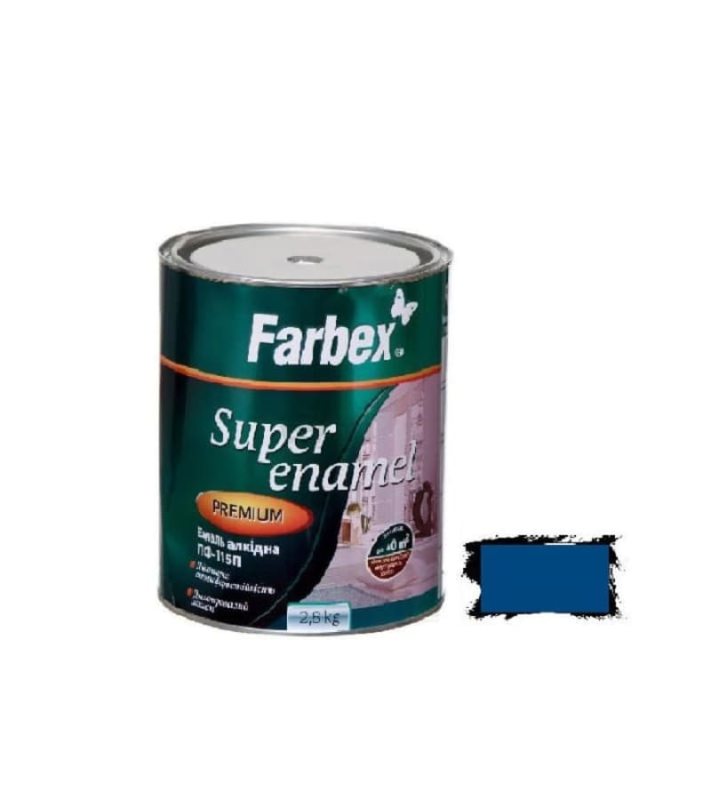 საღებავი ემალი ПФ-115П Farbex Color синяя 2,8 კგ