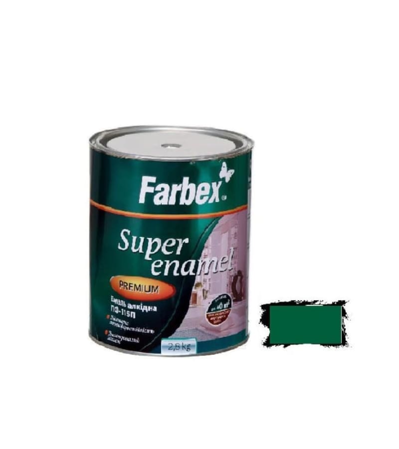 საღებავი ემალი ПФ-115П Farbex Color зеленая 2,8 კგ
