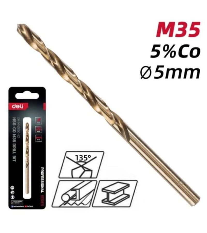 სახვრეტი ბურღი HSS-Co M35 5 მმ #DH-MHZ050-E2 ......