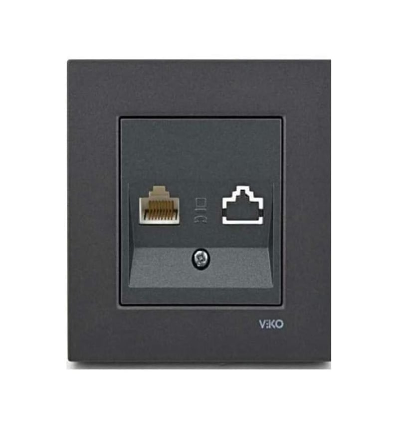 როზეტი VIKO Novella Fume 1-ნი კომპ. Tekli Data