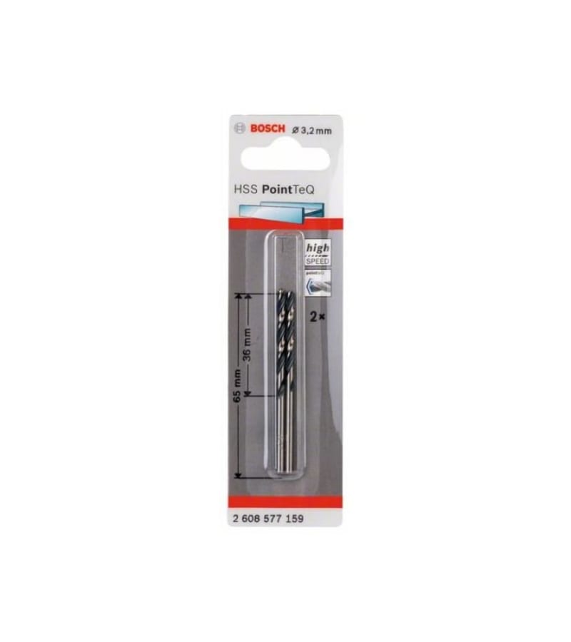 რკინის ბურღი (2ც) 3.2mm #2608577159 მწარ. BOSCH