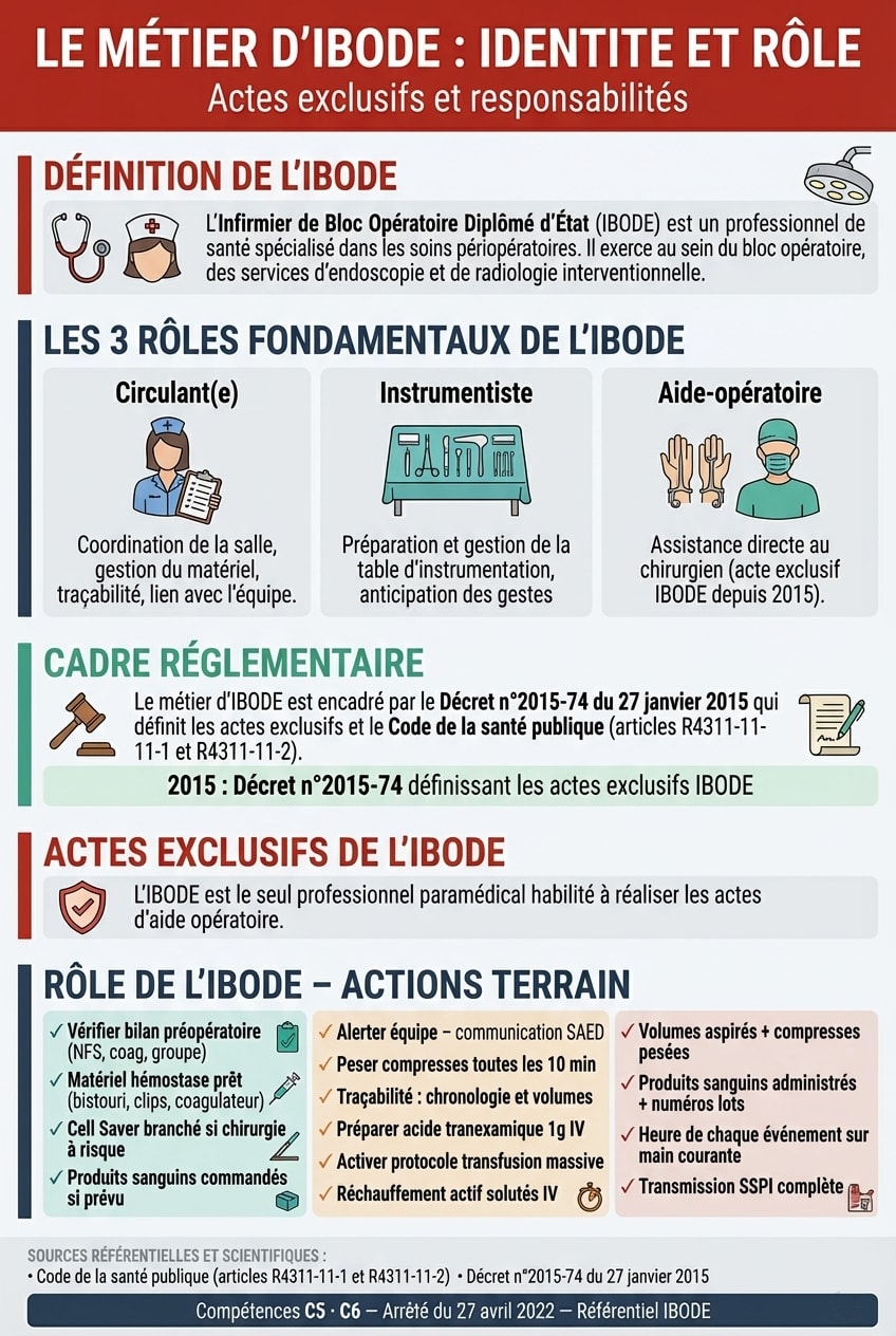 Infographie — Le métier d'IBODE : identité et rôle