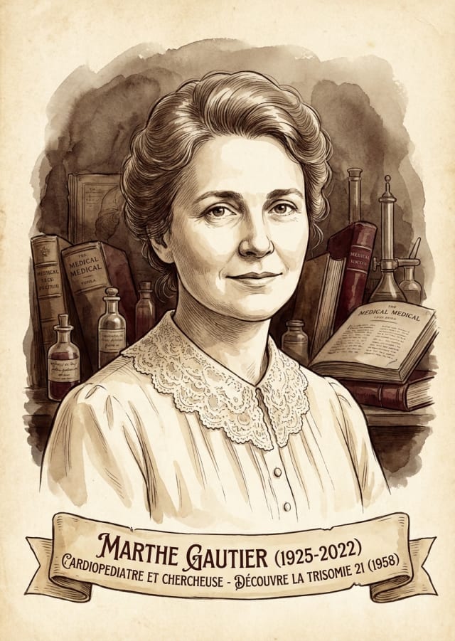 Portrait illustre de Marthe Gautier