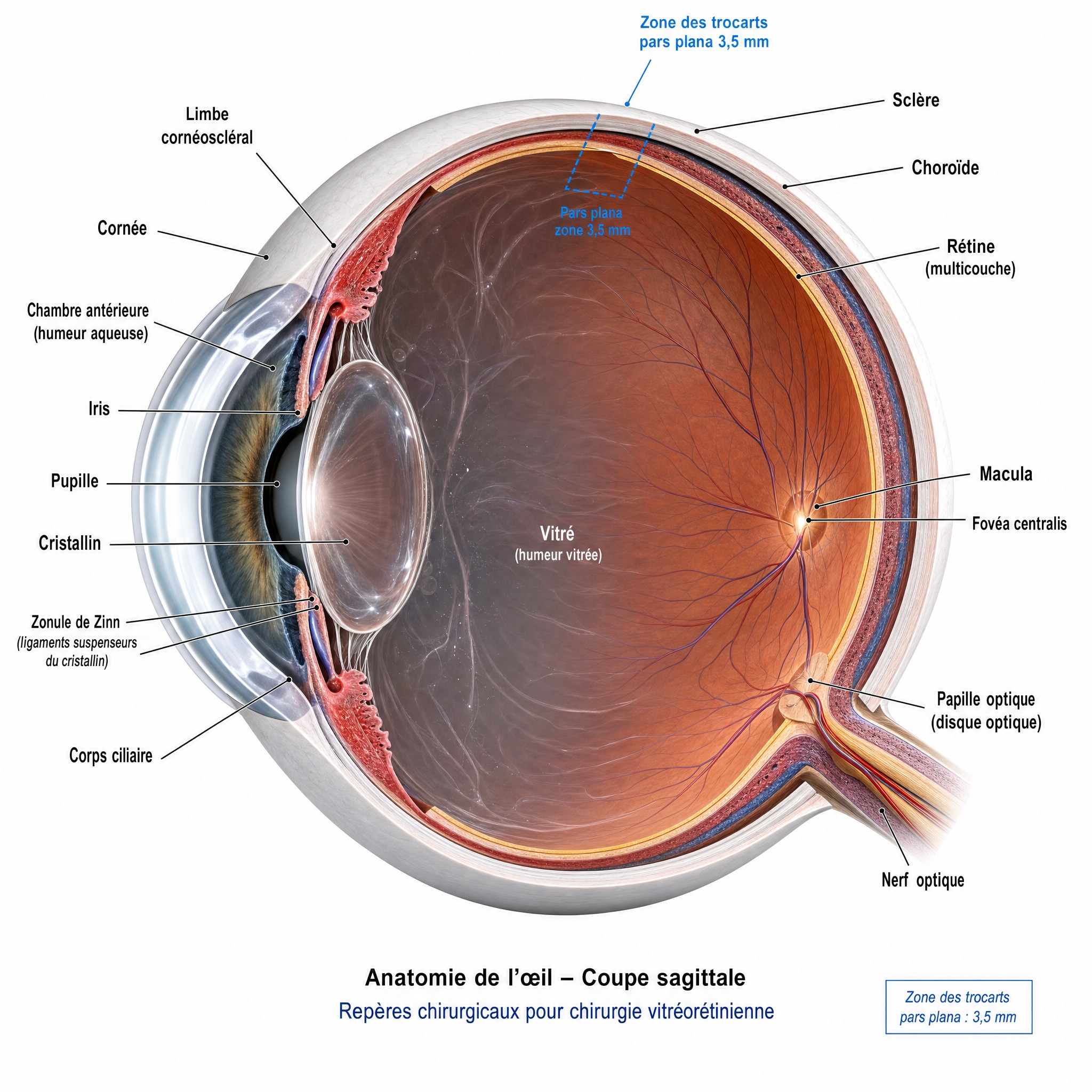 Globe oculaire coupe sagittale IBODE