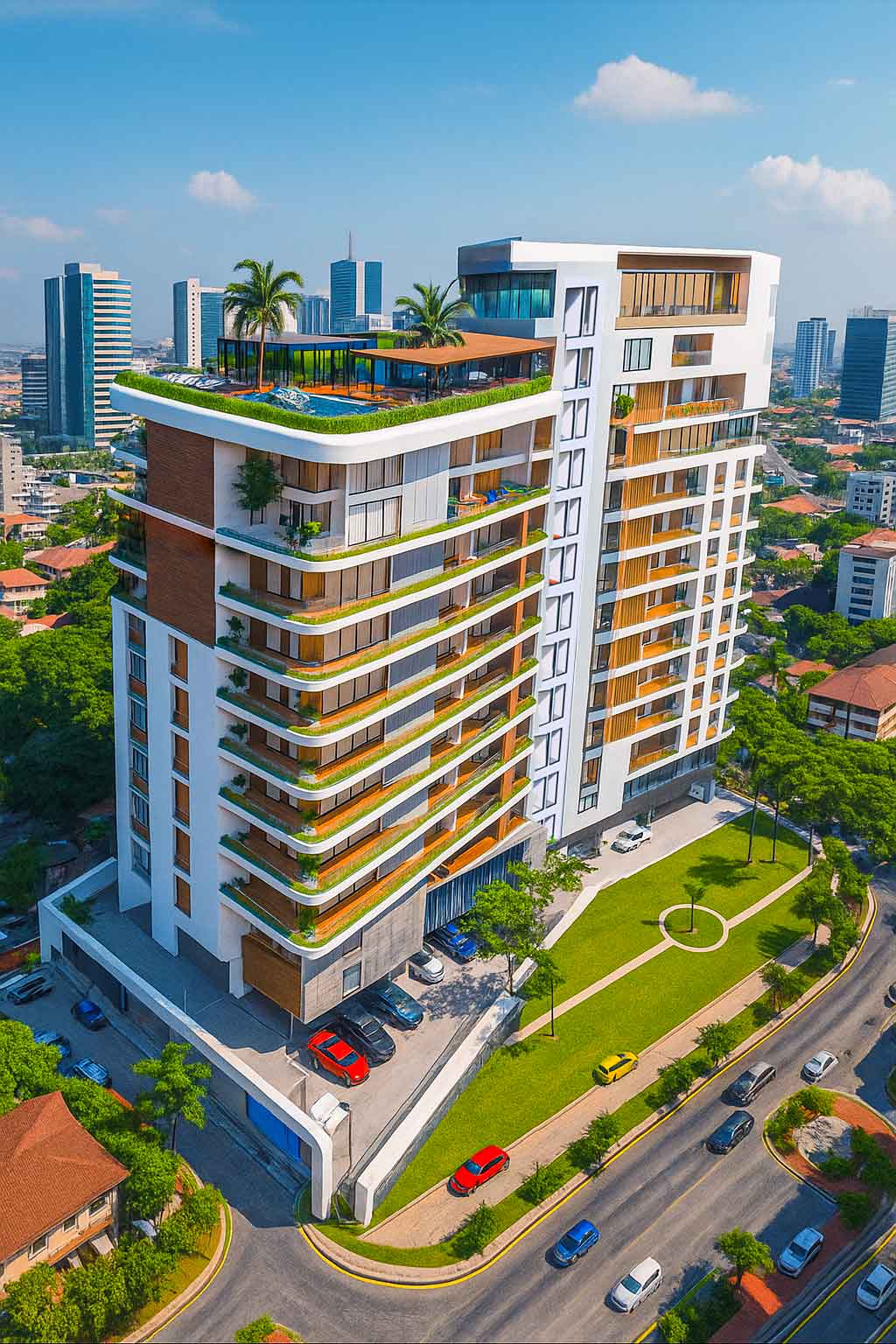High-rise residential development under construction in Lagos