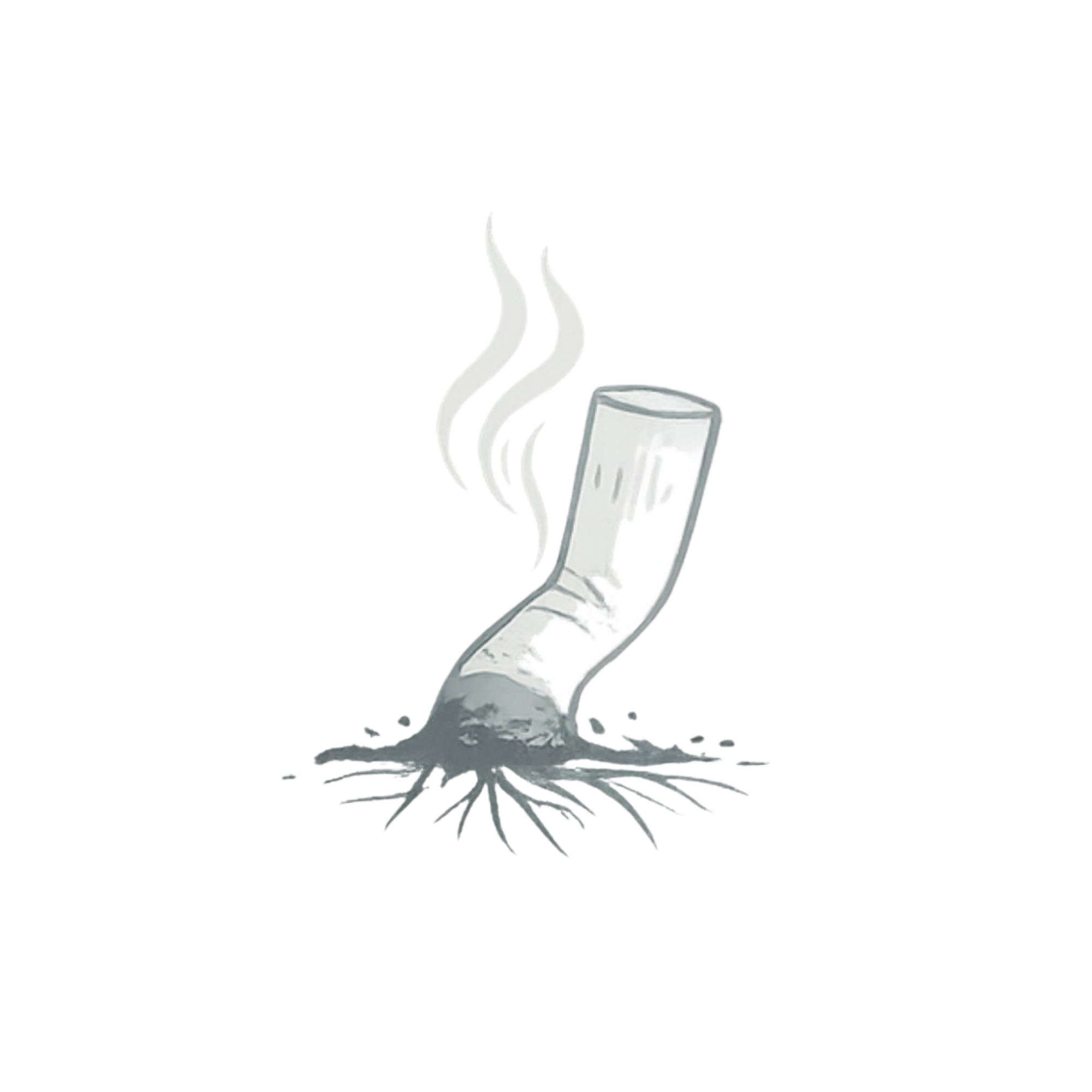 Stubbed cigarette illustration