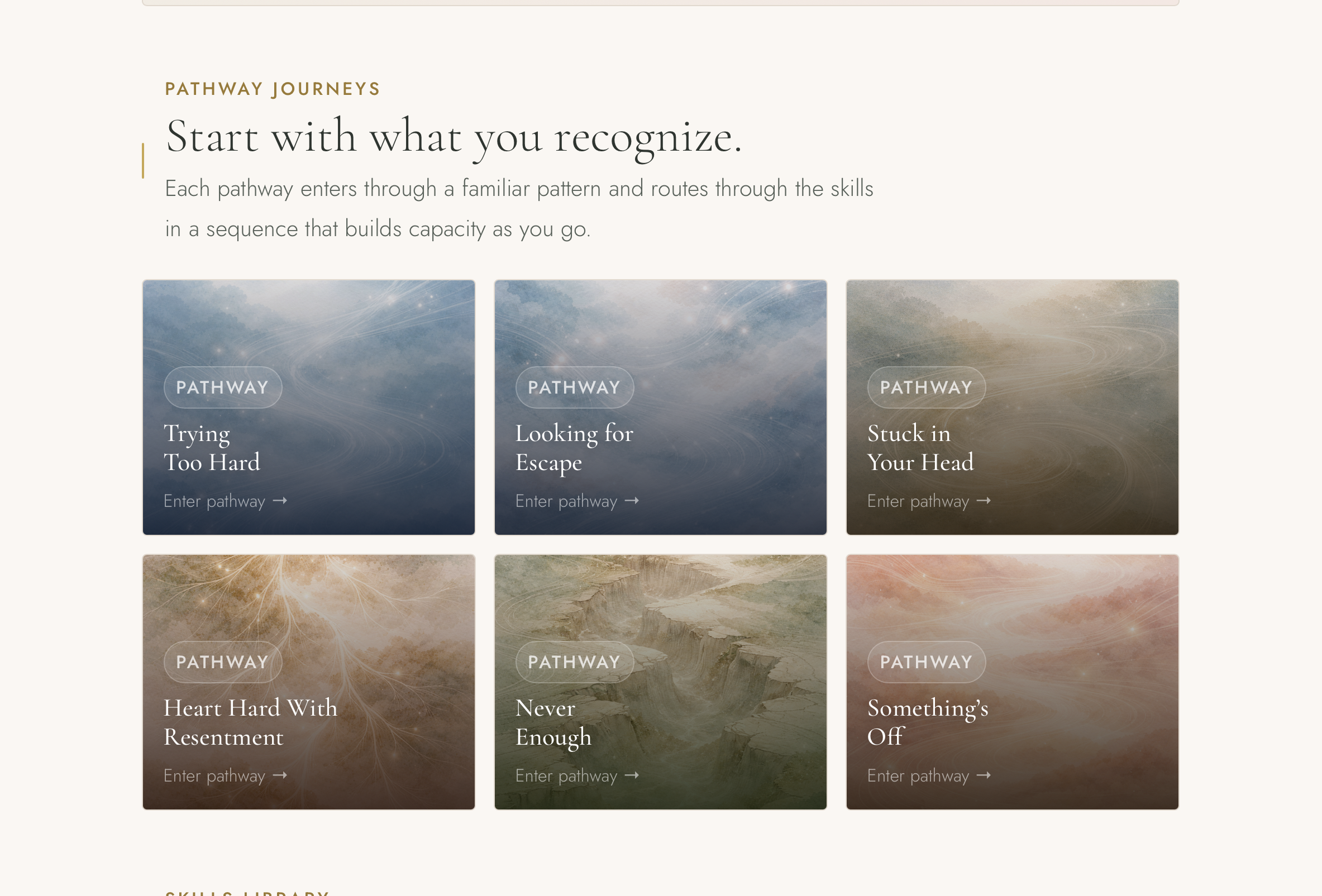 Pathway Journeys — six pathways