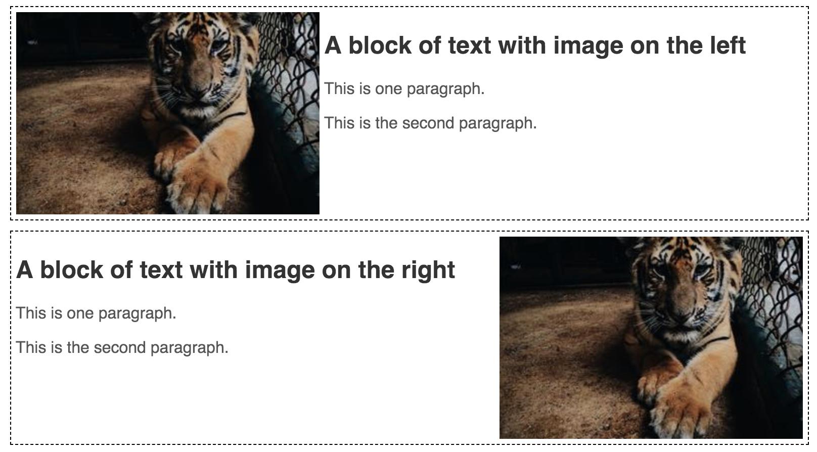 Right Image Left Content or Left Image Right Content
