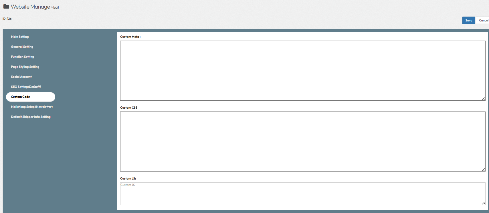 Custom Code