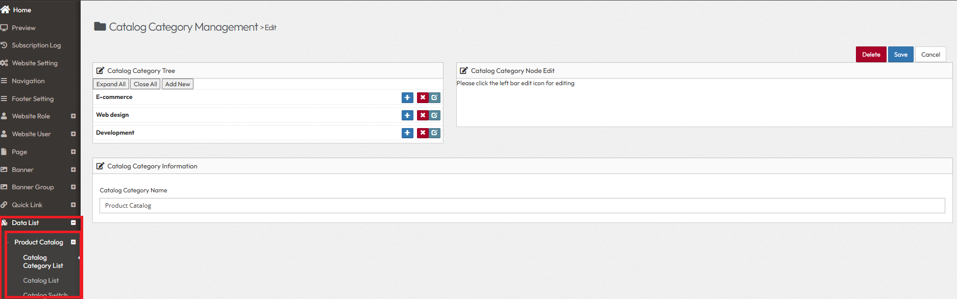 Data List Management