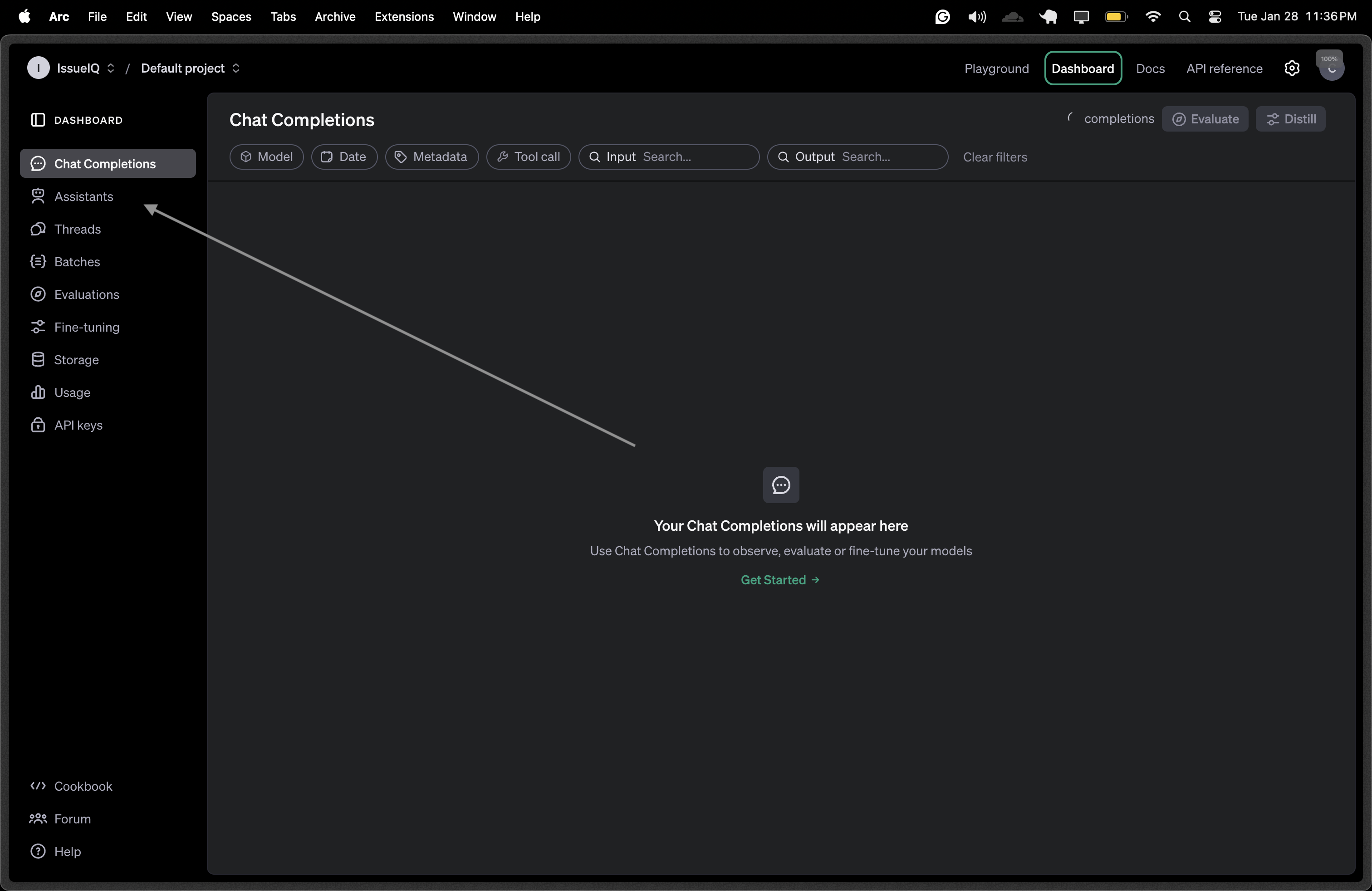 Creating an assistant 