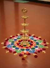4-Tier Traditional Brass Peacock Oil Lamp - Grand Mayur Diya for Festivals — view 1