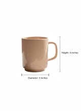 Blush Pink Minimalist Ceramic Coffee Mug Set - Set of 2 — view 4