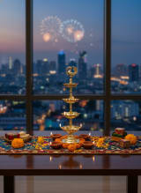 4-Tier Traditional Brass Peacock Oil Lamp - Grand Mayur Diya for Festivals — view 4