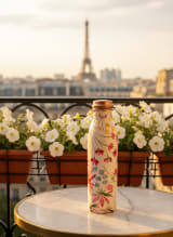 Hand-Painted Floral Pure Copper Water Bottle  — view 3