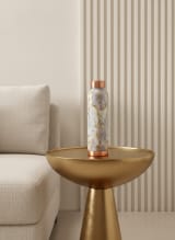 Elegant Marble Print Pure Copper Water Bottle with Gold Veins 950 ml — view 1