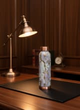 Elegant Marble Print Pure Copper Water Bottle with Gold Veins 950 ml — view 3