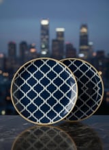 Midnight Moroccan Ceramic Dinner Plates - Set of 2 — view 1