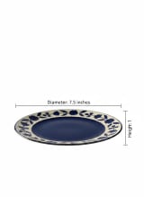 Midnight Bloom Hand-Painted Ceramic Dinner Set - 3 Pieces — view 5